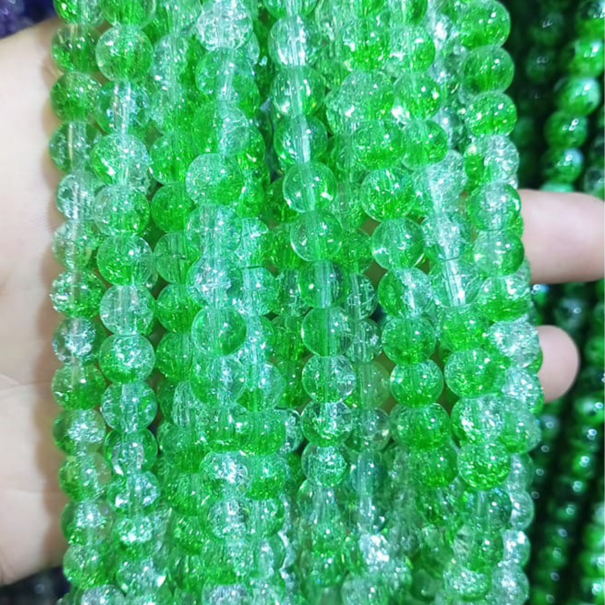 2 Tone Dew Drop Crystal Beads – 8mm | 80-90pc String