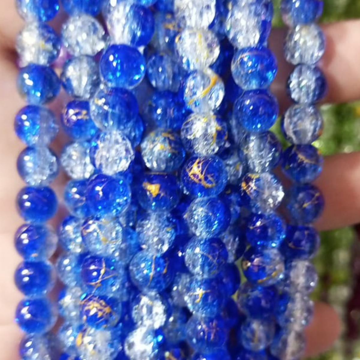 2 Tone Dew Drop Crystal Beads – 8mm | 80-90pc String