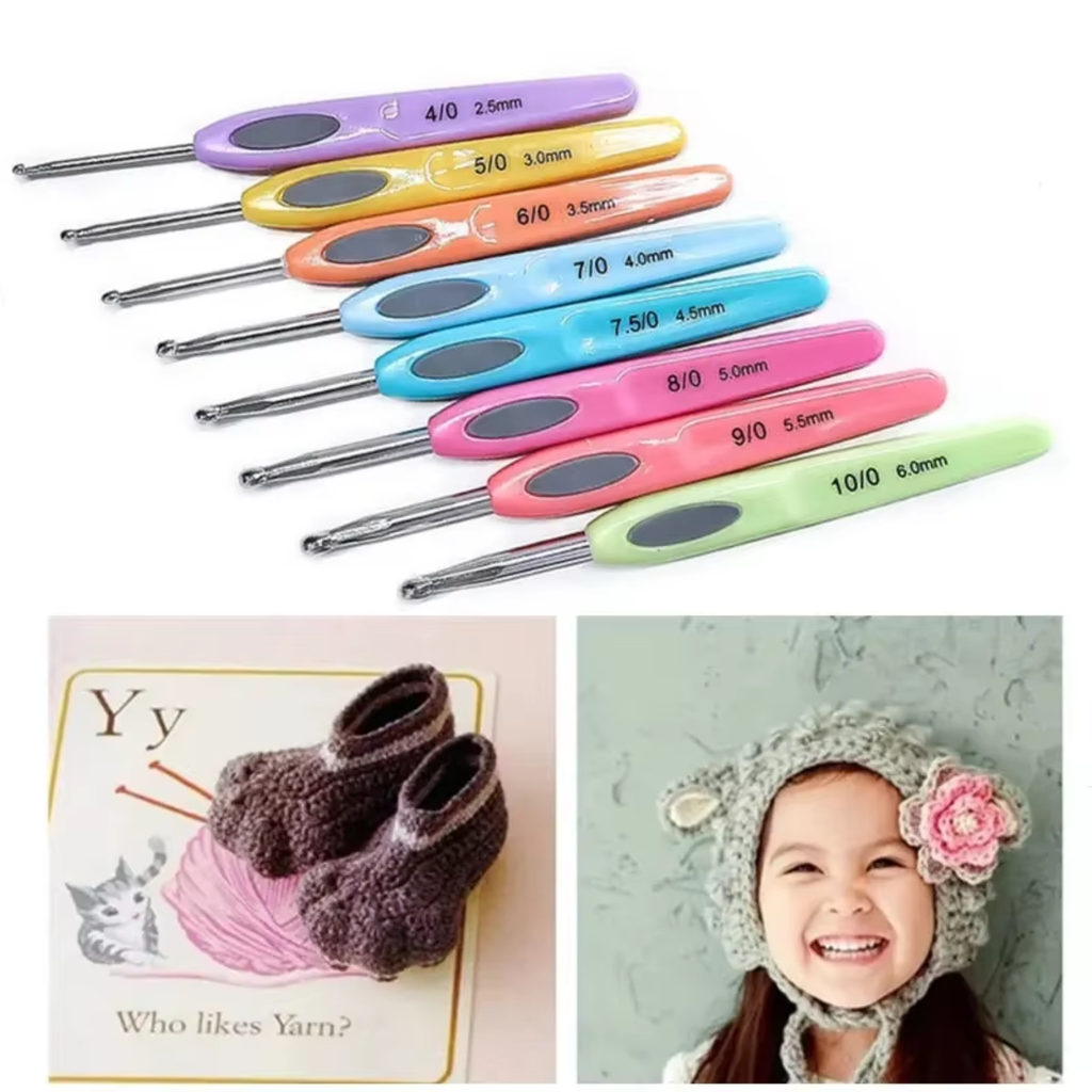 Soft Plastic Crochet Hooks (2.5-6mm) | Lightweight Ergonomic
