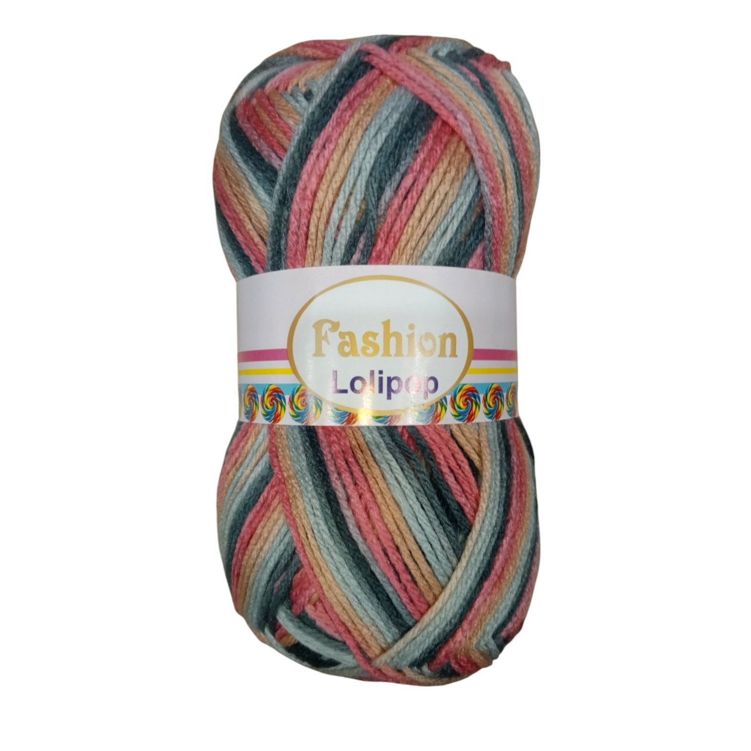 Fashion Lollipop Multi Wool Yarn – Colorful Acrylic Blend | 90–100g