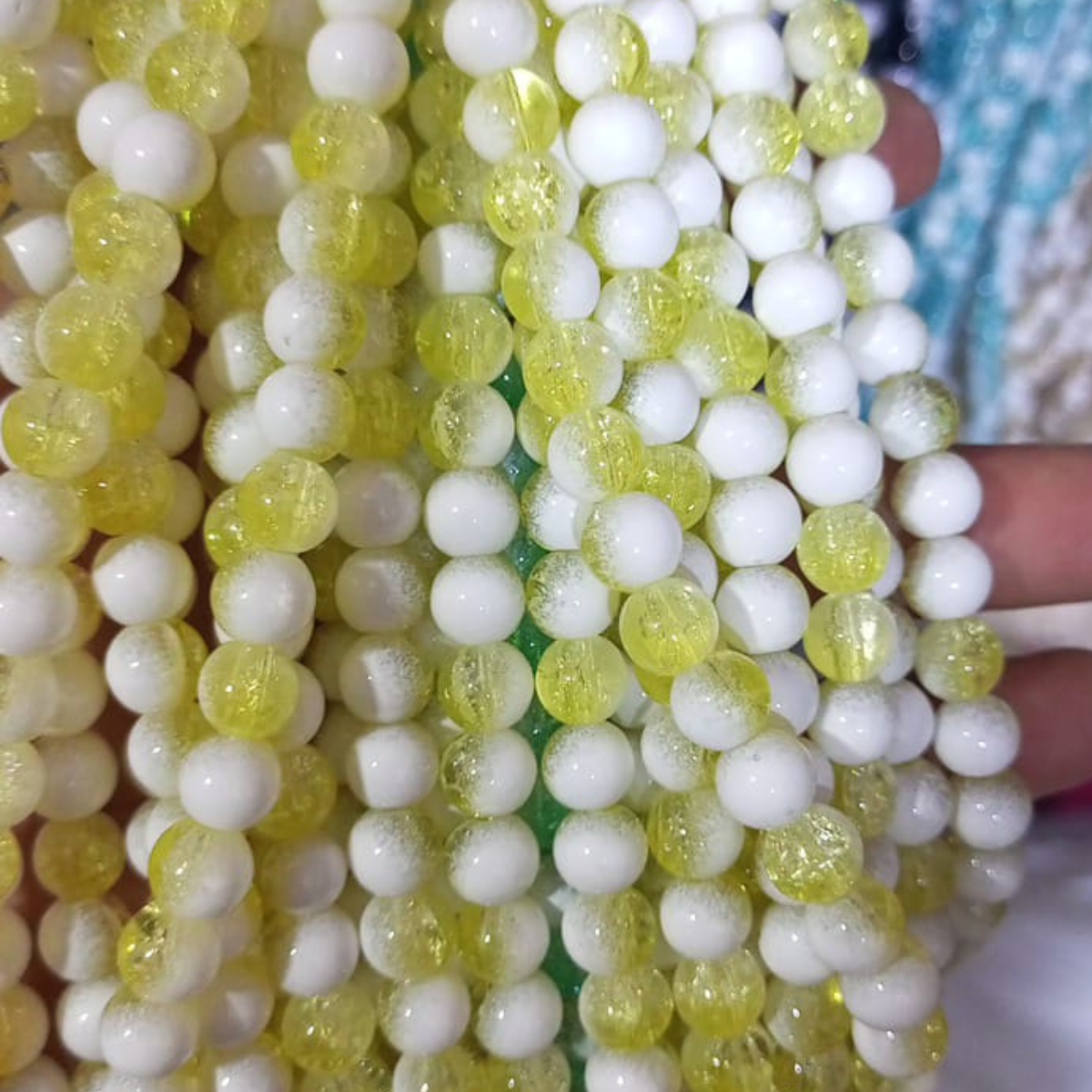 8mm Multi-Color Glossy Beads (80–90 Pieces)