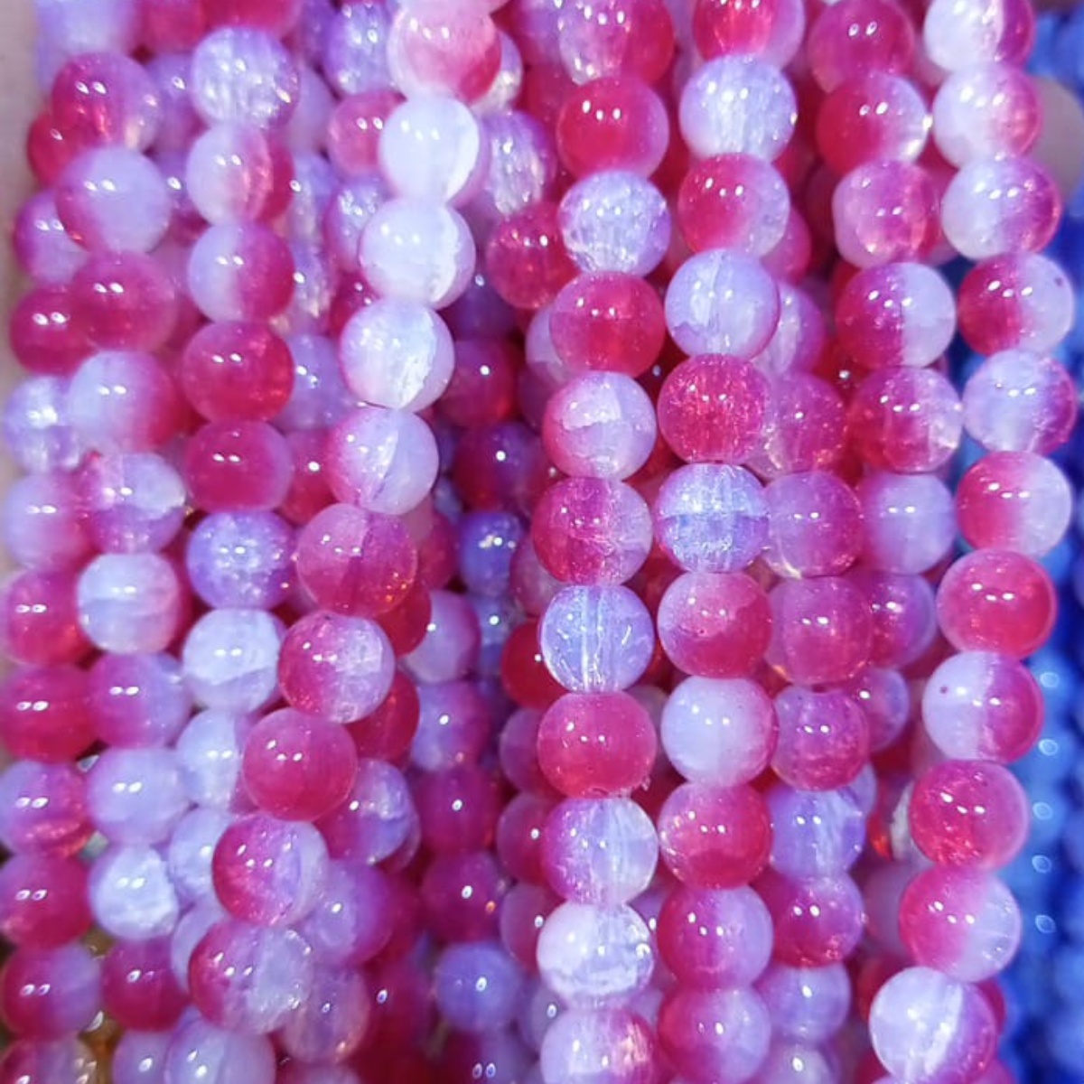 8mm Multi-Color Glossy Beads (80–90 Pieces)