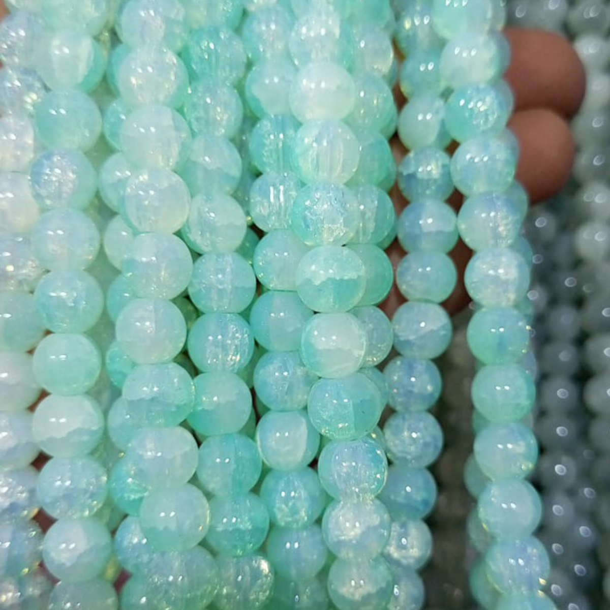 8mm Multi-Color Glossy Beads (80–90 Pieces)