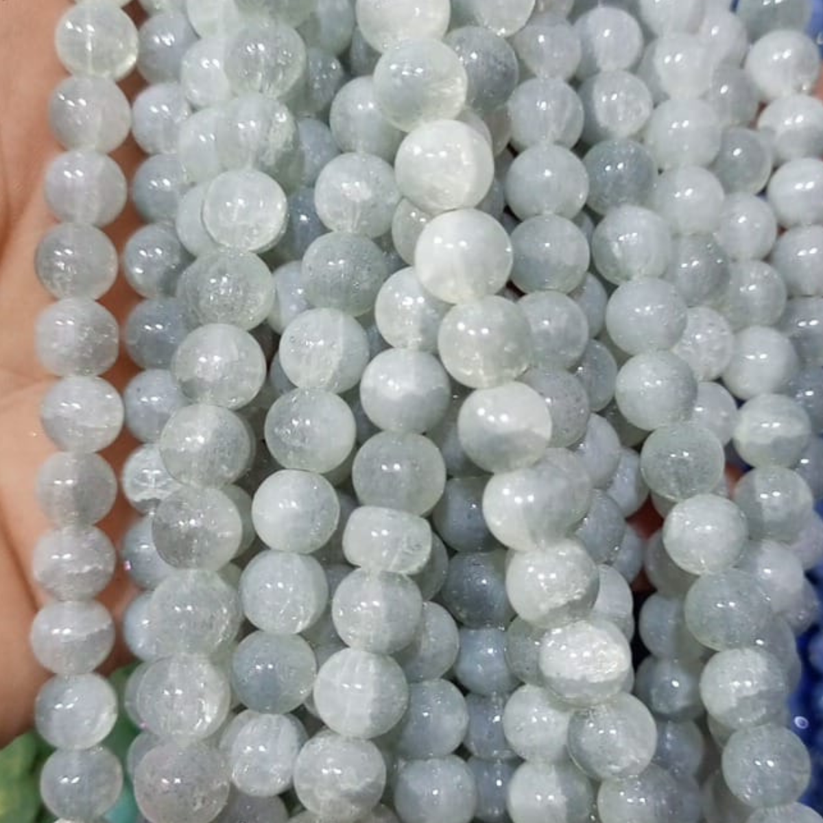 8mm Multi-Color Glossy Beads (80–90 Pieces)