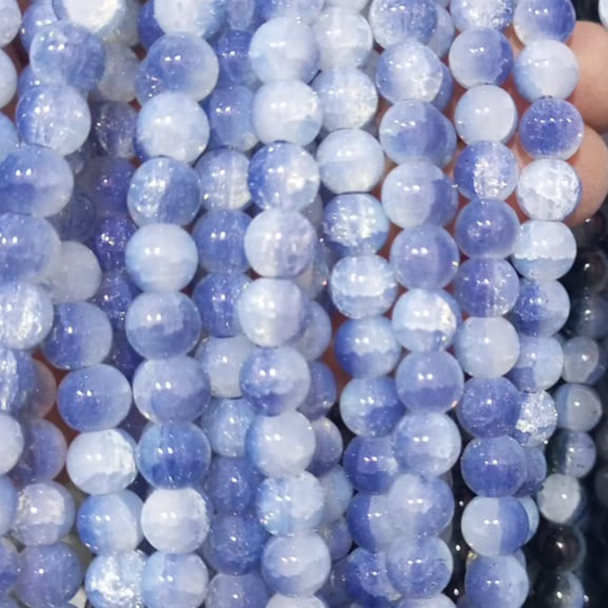 8mm Multi-Color Glossy Beads (80–90 Pieces)