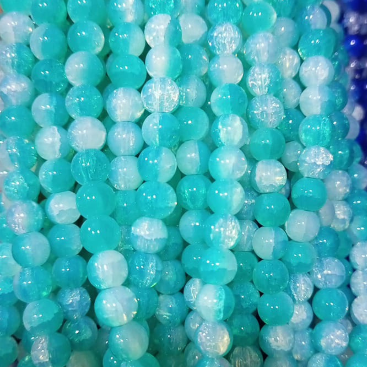 8mm Multi-Color Glossy Beads (80–90 Pieces)