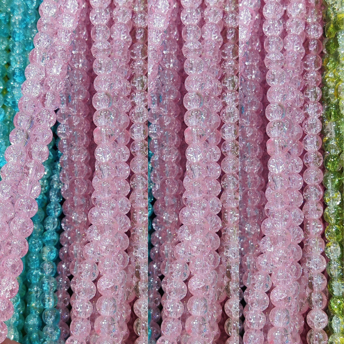 2 Tone Dew Drop Crystal Beads – 8mm | 80-90pc String