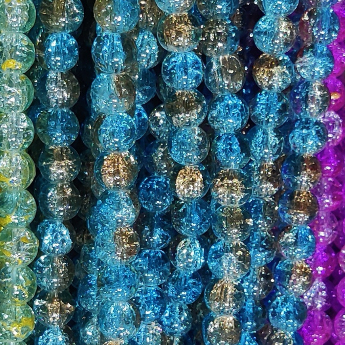 2 Tone Dew Drop Crystal Beads – 8mm | 80-90pc String