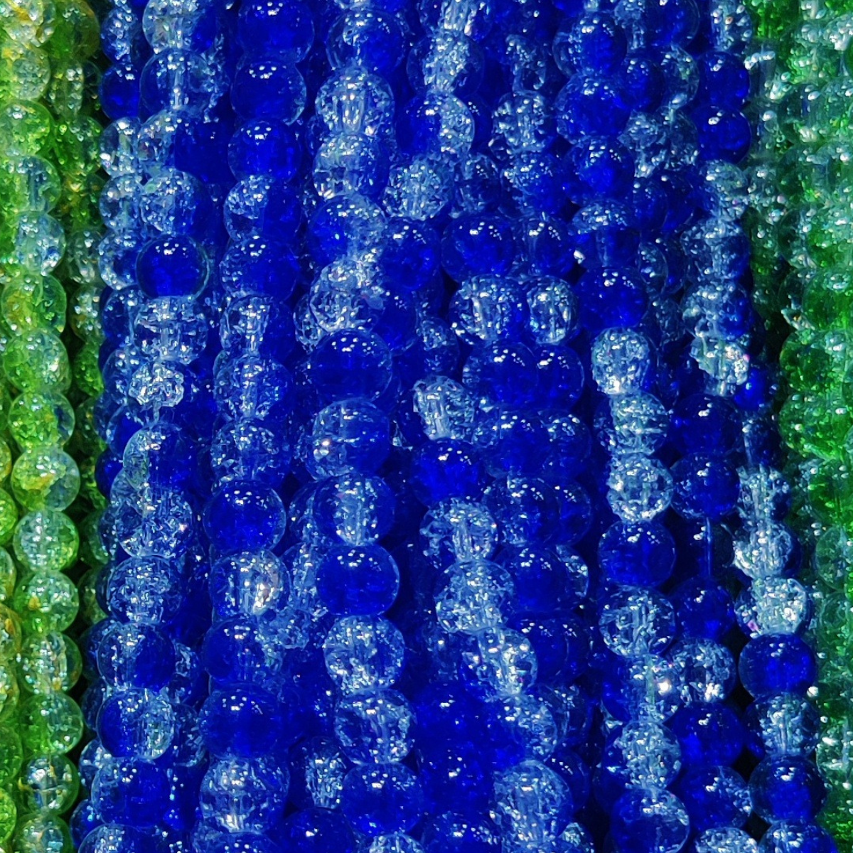 2 Tone Dew Drop Crystal Beads – 8mm | 80-90pc String