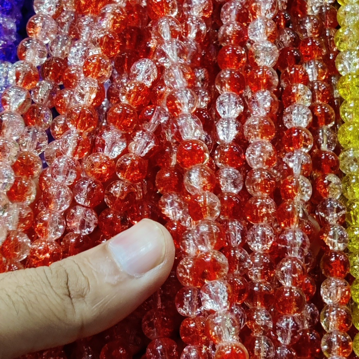 Multi Shade Crystal Beads – 8mm | 80-90pcs String
