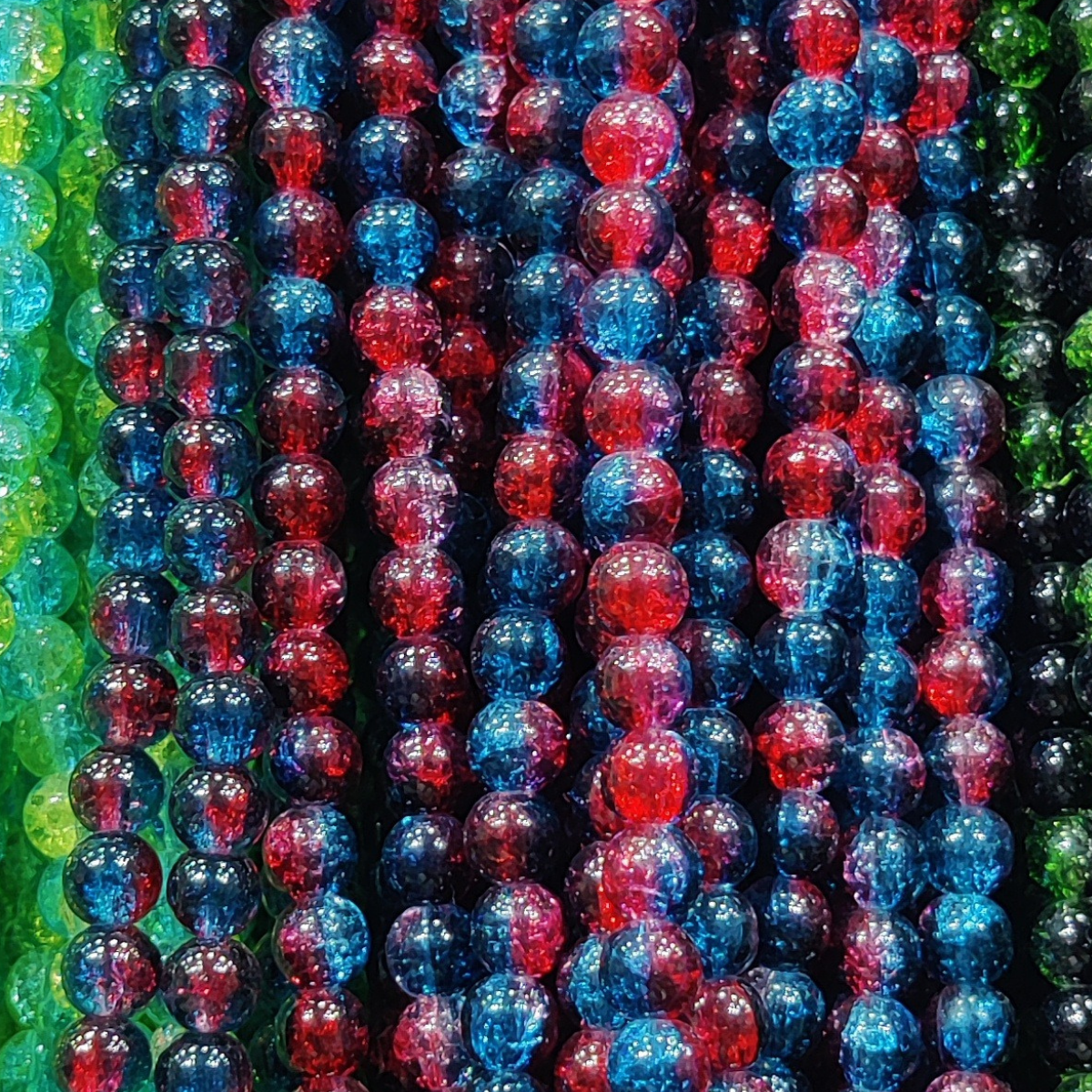 Multi Shade Crystal Beads – 8mm | 80-90pcs String