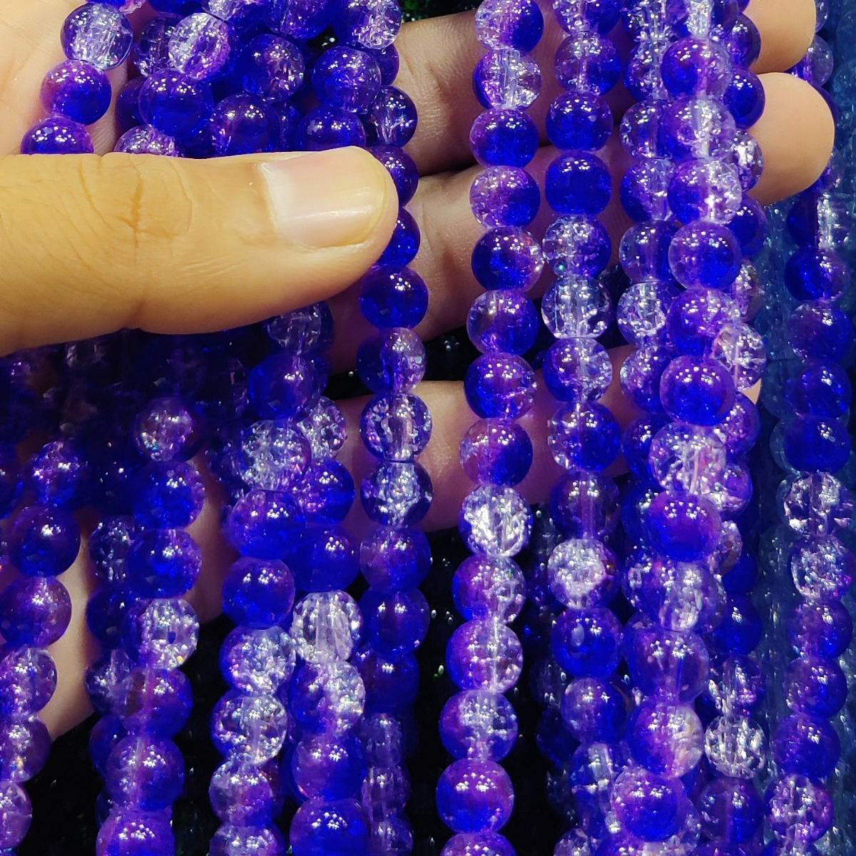 Multi Shade Crystal Beads – 8mm | 80-90pcs String
