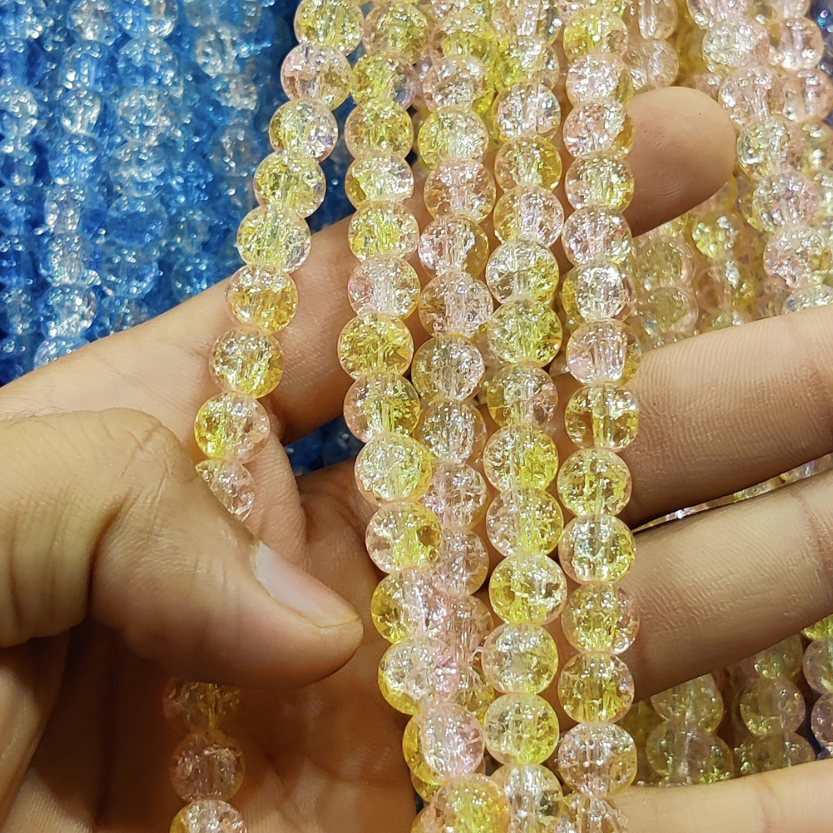 Multi Shade Crystal Beads – 8mm | 80-90pcs String