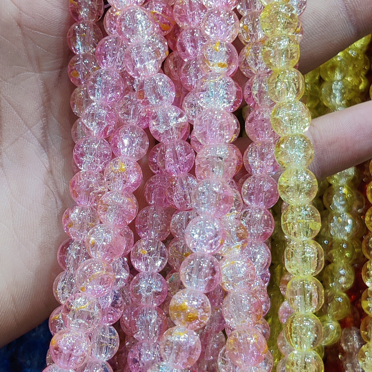 Multi Shade Crystal Beads – 8mm | 80-90pcs String
