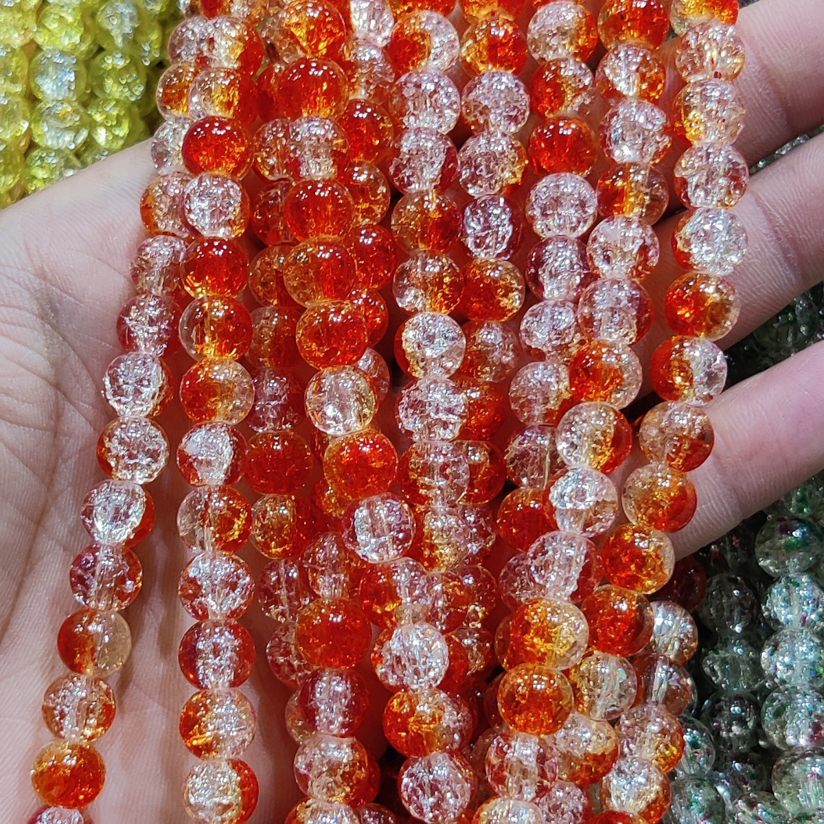 Multi Shade Crystal Beads – 8mm | 80-90pcs String