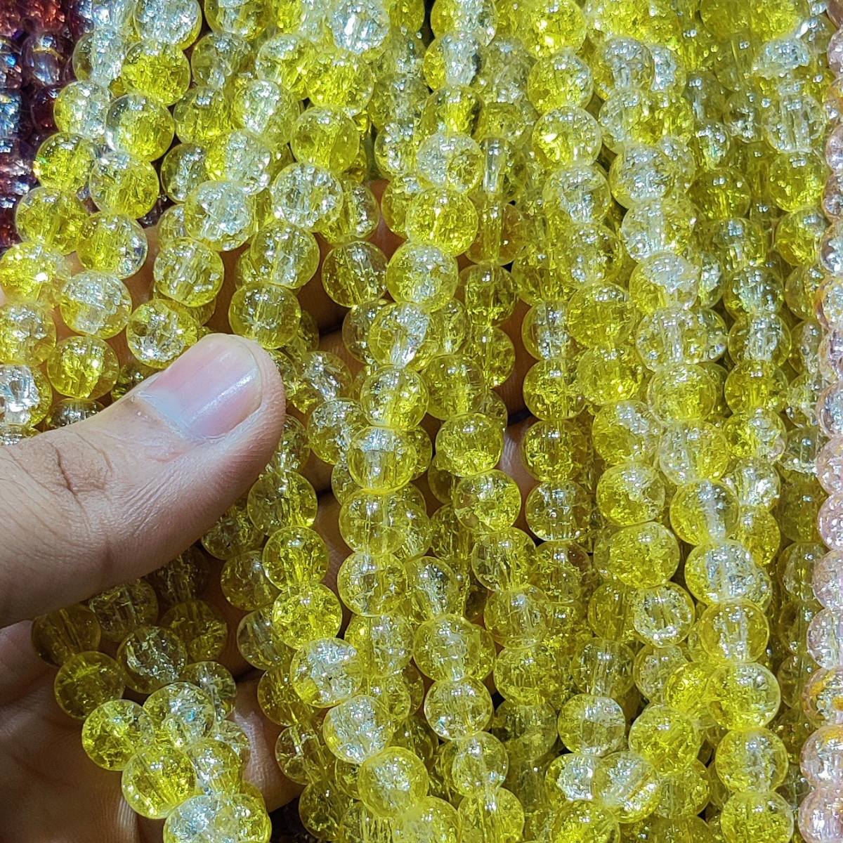 Multi Shade Crystal Beads – 8mm | 80-90pcs String