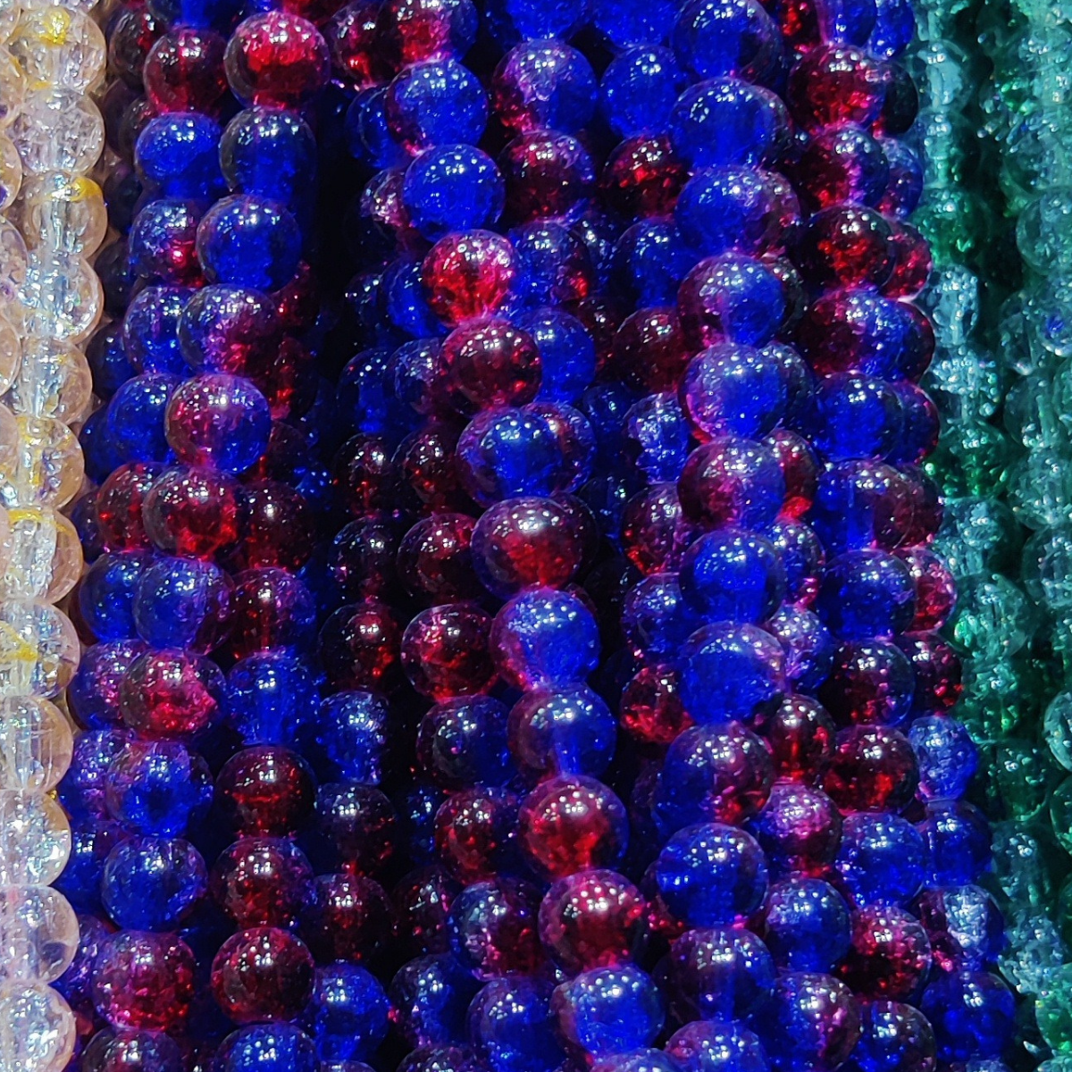 Multi Shade Crystal Beads – 8mm | 80-90pcs String