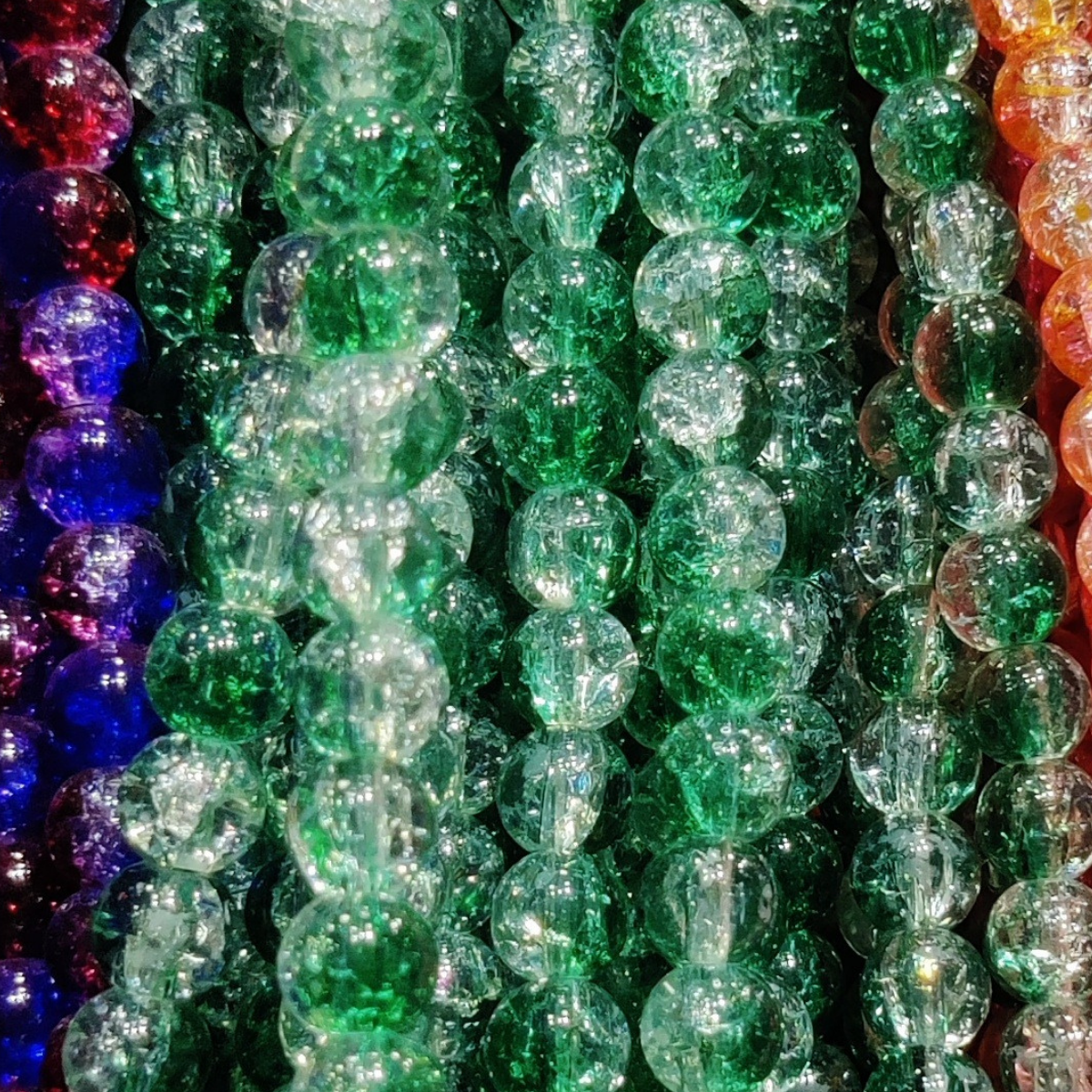 Multi Shade Crystal Beads – 8mm | 80-90pcs String