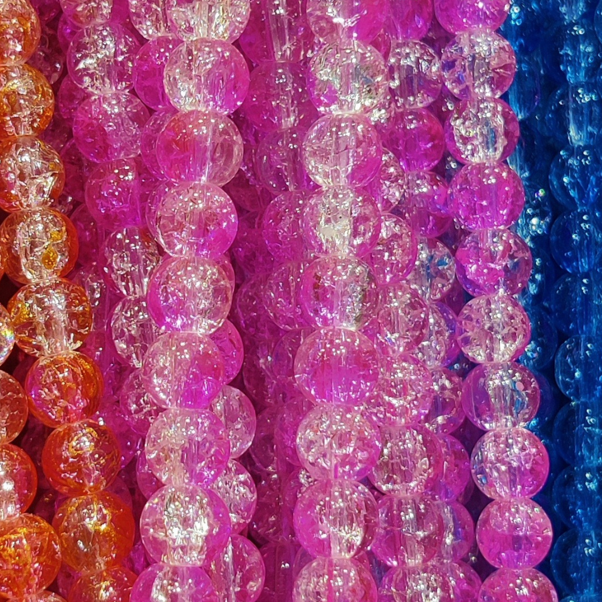 Multi Shade Crystal Beads – 8mm | 80-90pcs String