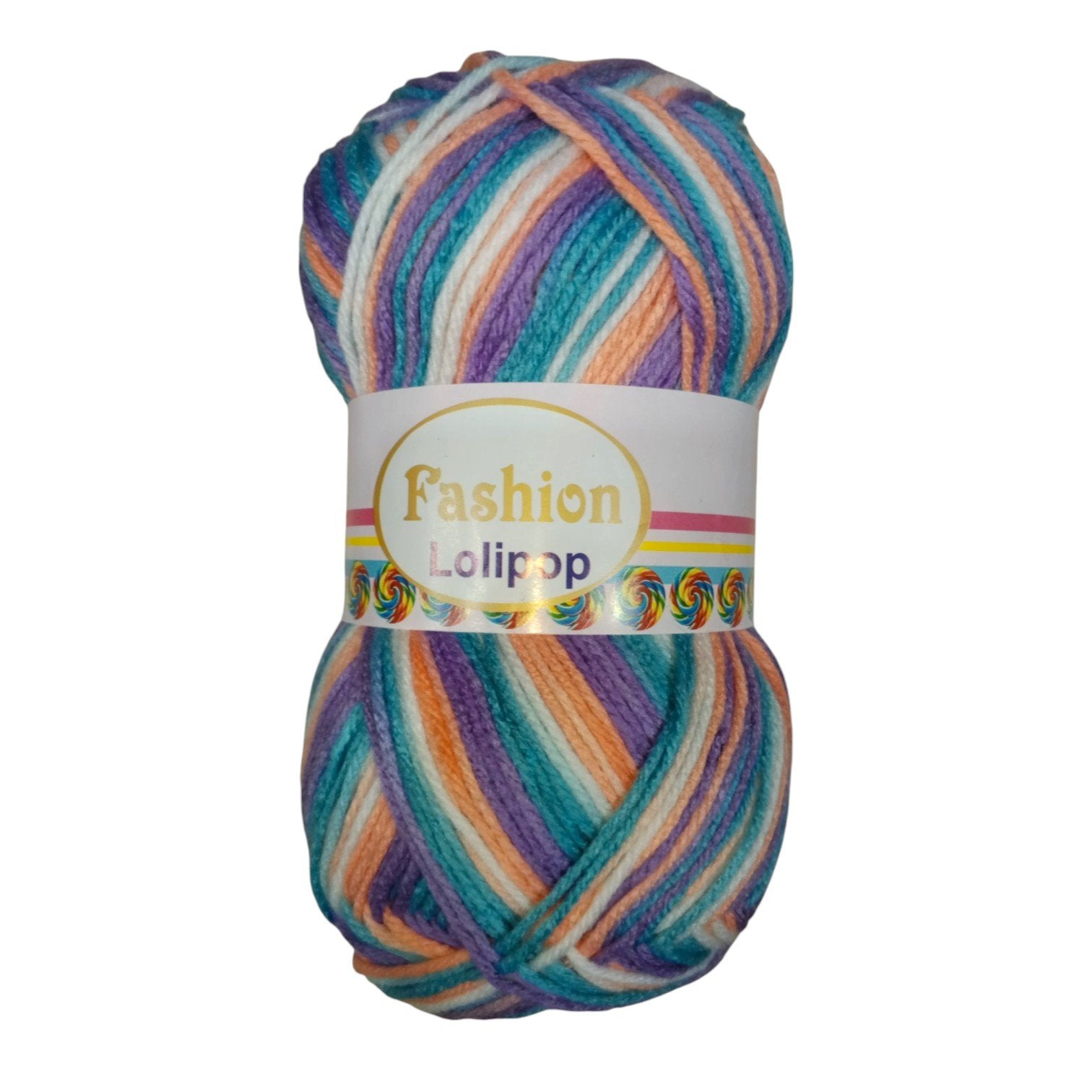 Fashion Lollipop Multi Wool Yarn – Colorful Acrylic Blend | 90–100g