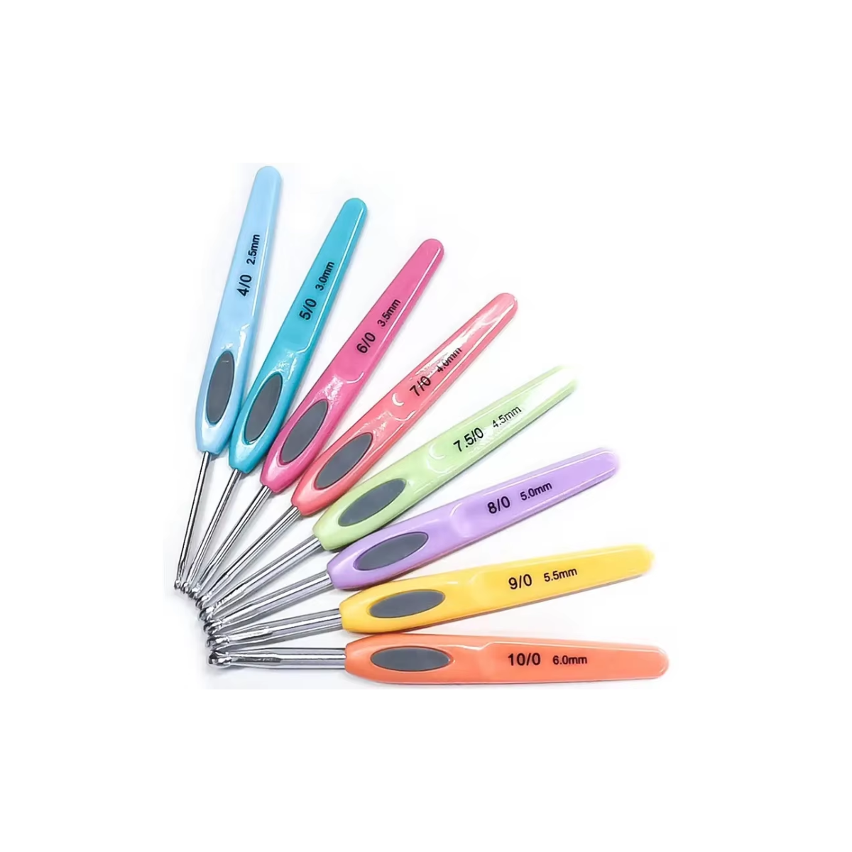 Soft Plastic Crochet Hooks (2.5-6mm) | Lightweight Ergonomic