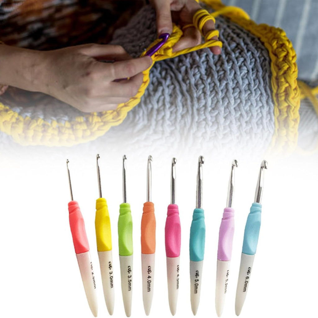 Aluminum Crochet Hooks | Colorful Soft Grip Ergonomic