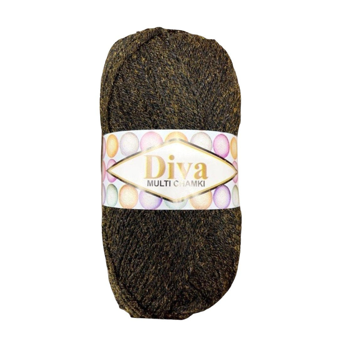Diva Multi Chamki Wool Yarn – 100% Acrylic 3-Ply, Self-Effect Sparkle
