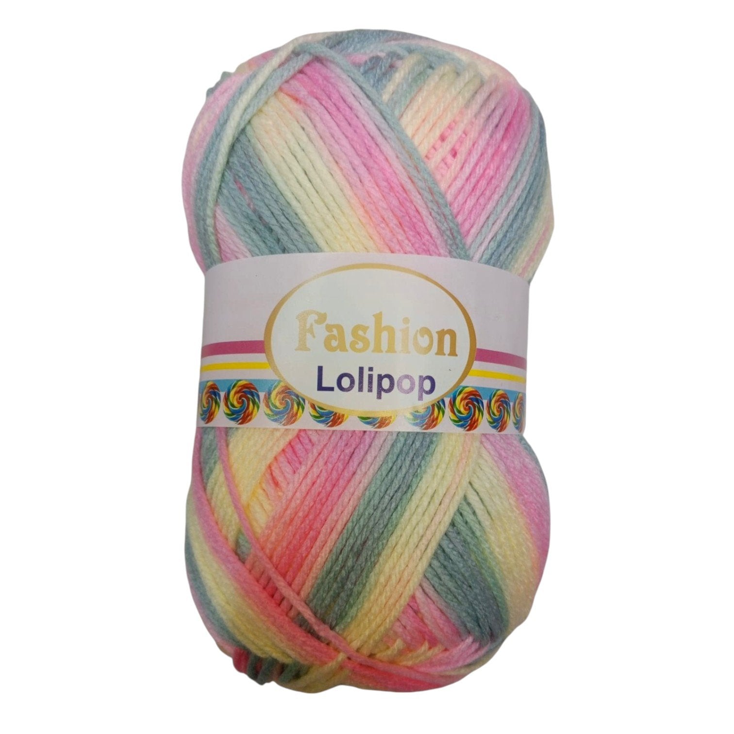 Fashion Lollipop Multi Wool Yarn – Colorful Acrylic Blend | 90–100g