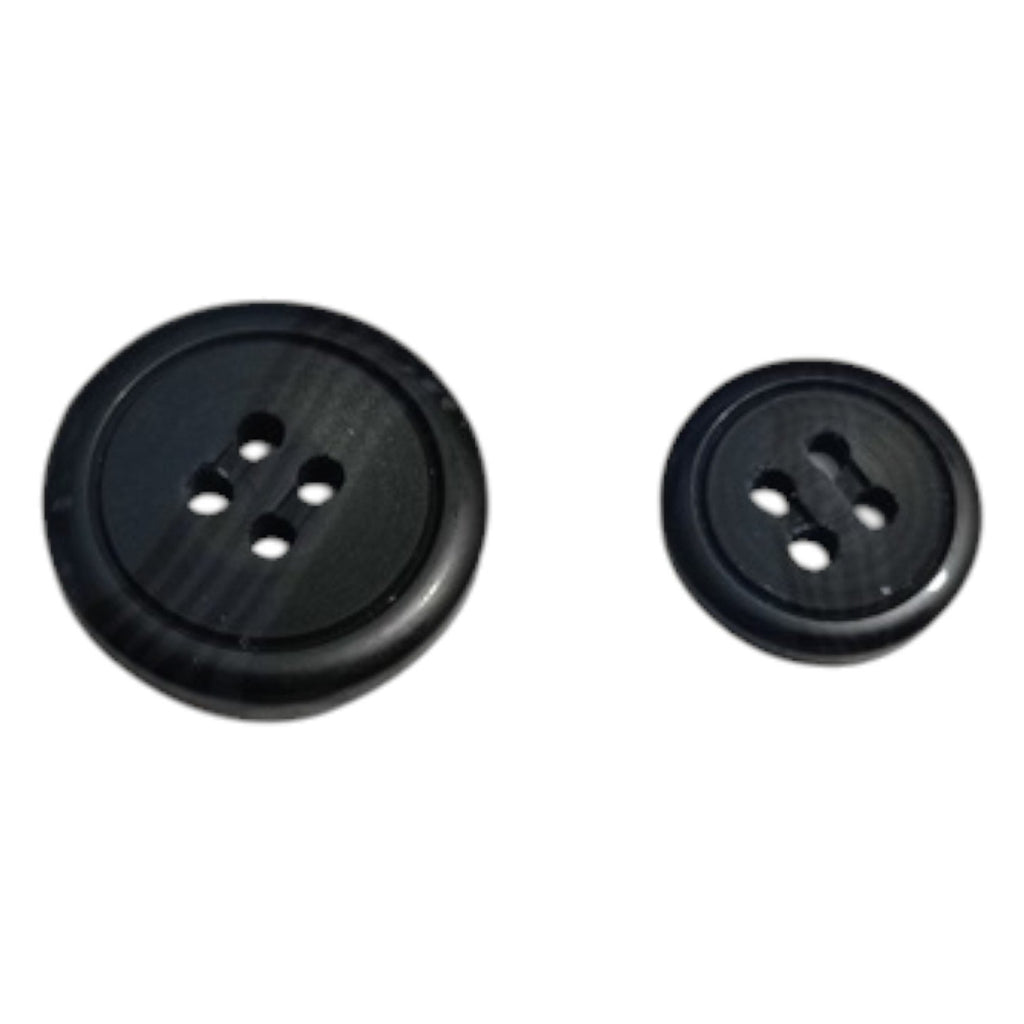 4-Hole Coat Buttons Plastic | Durable 6pc Pack