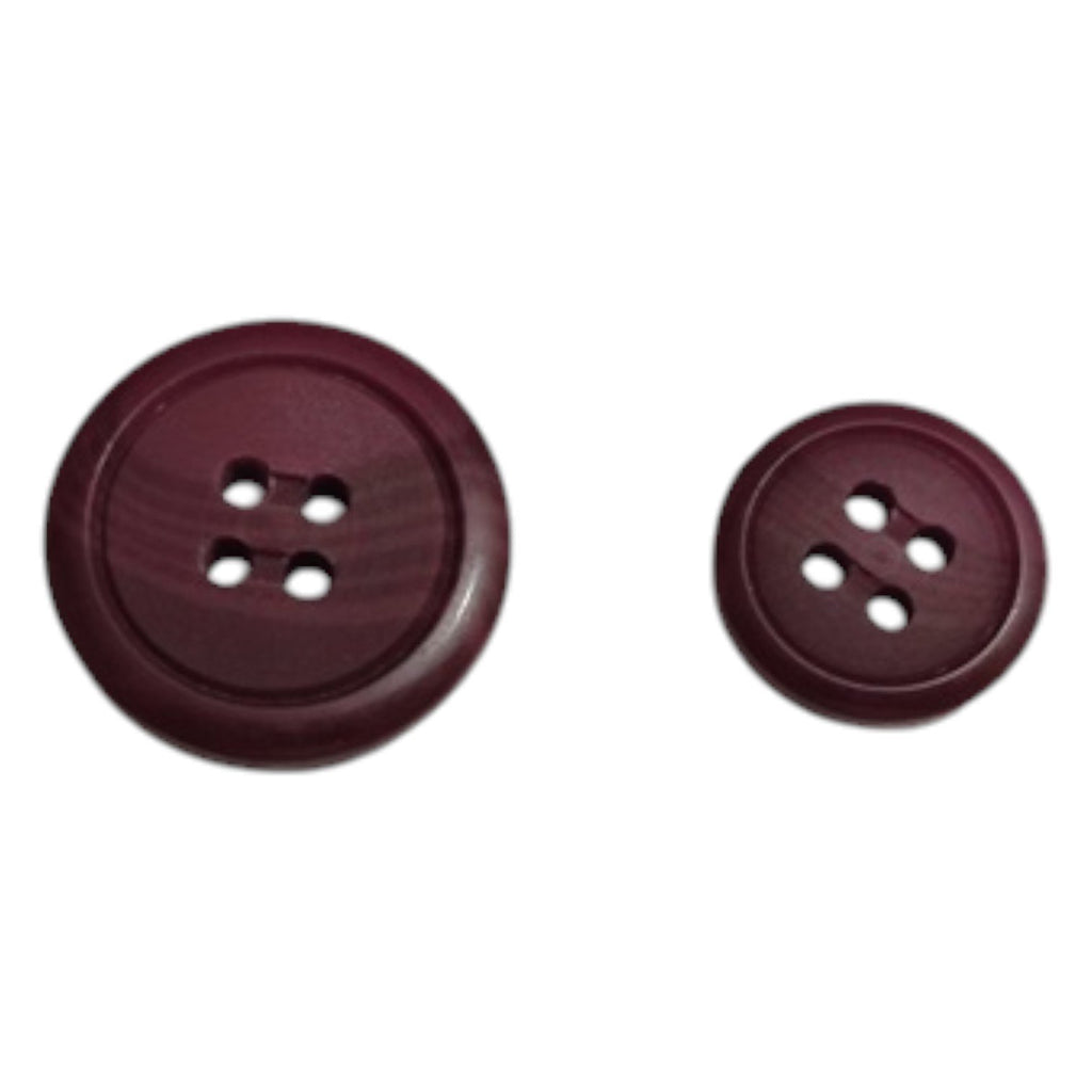 4-Hole Coat Buttons Plastic | Durable 6pc Pack