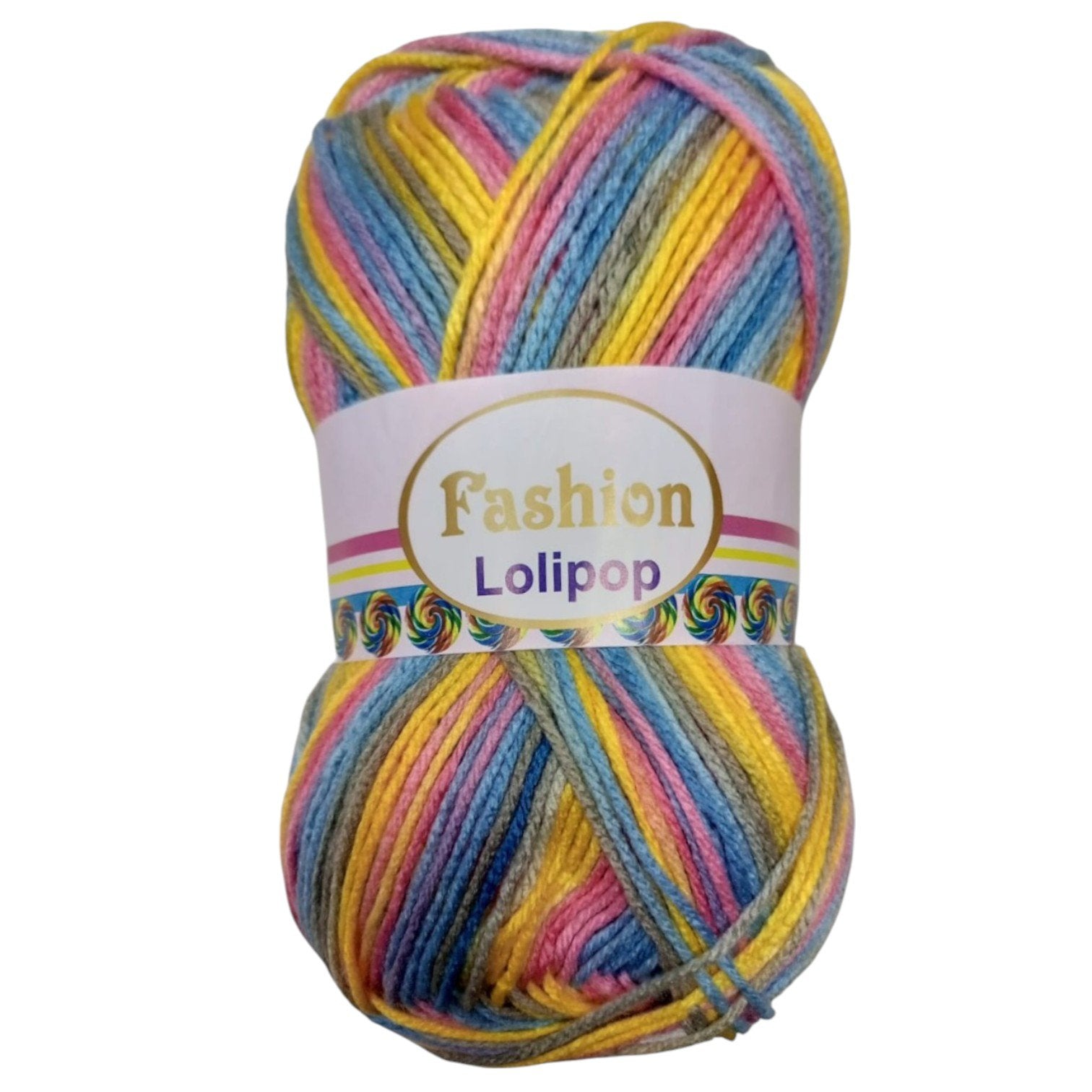 Fashion Lollipop Multi Wool Yarn – Colorful Acrylic Blend | 90–100g
