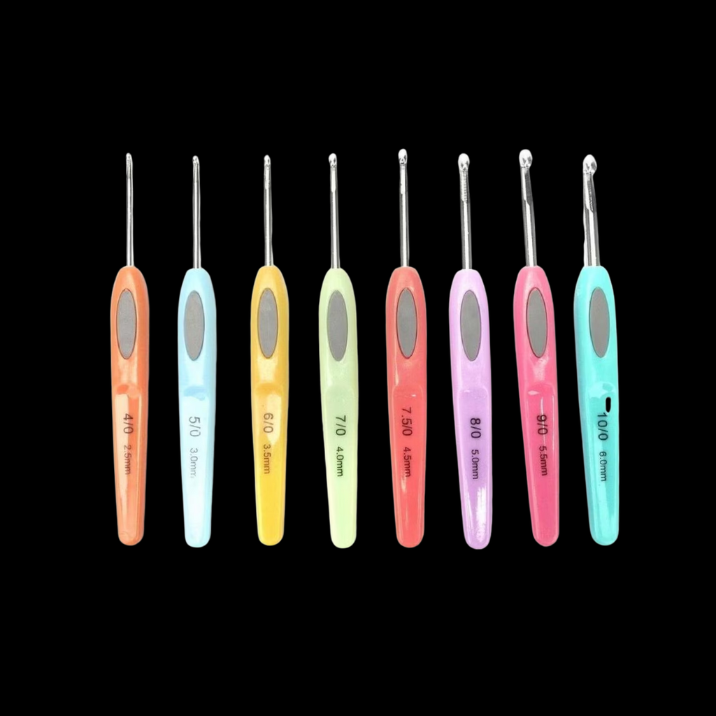 Soft Plastic Crochet Hooks (2.5-6mm) | Lightweight Ergonomic