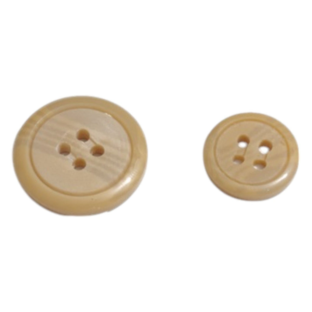 4-Hole Coat Buttons Plastic | Durable 6pc Pack