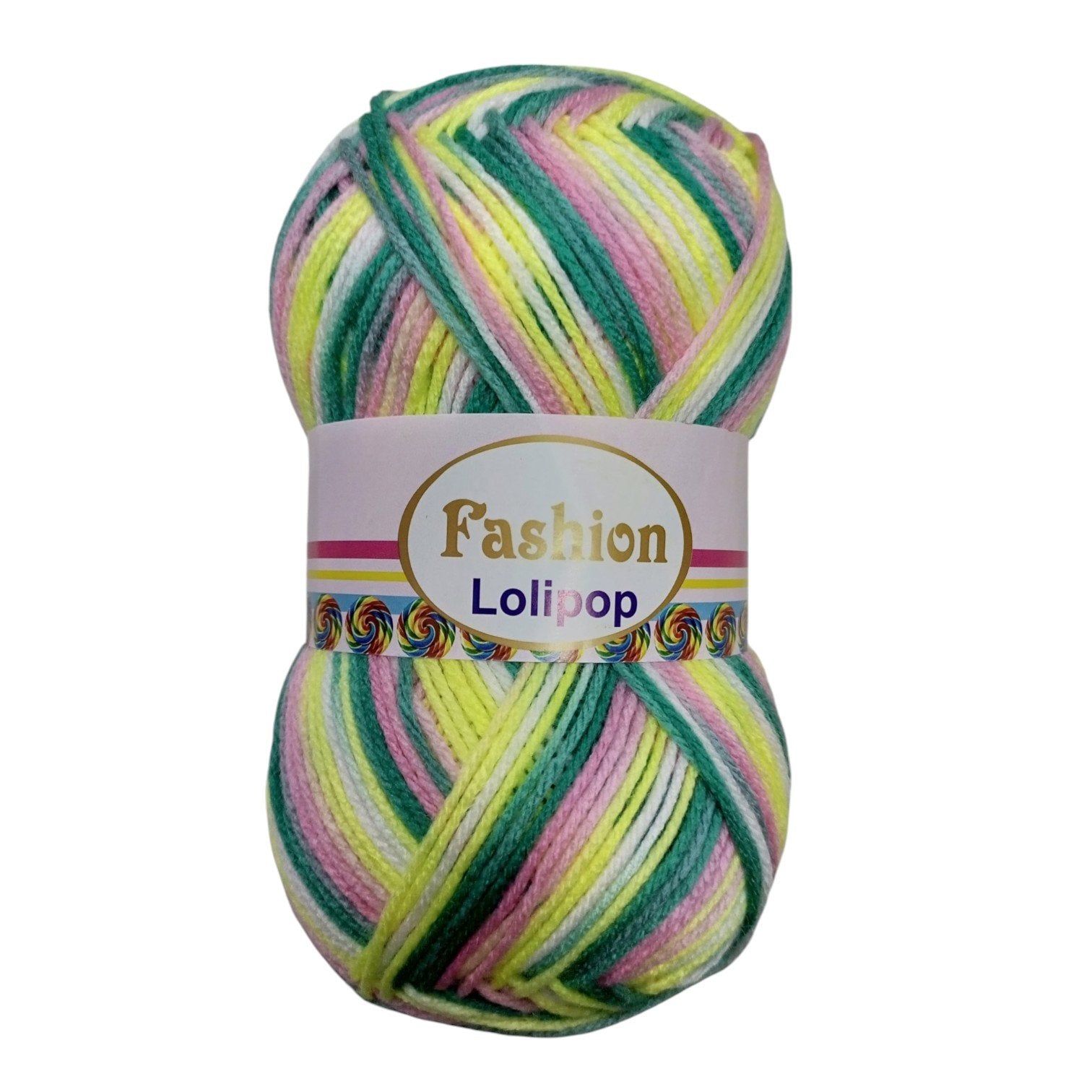 Fashion Lollipop Multi Wool Yarn – Colorful Acrylic Blend | 90–100g