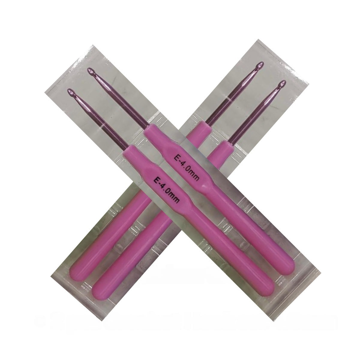 Plastic Handle Metal Crochet Hook set (2pcs Set)