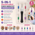 5-in-1 Adjustable Punch Needle Kit