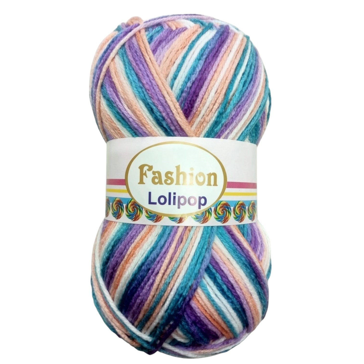Fashion Lollipop Multi Wool Yarn – Colorful Acrylic Blend | 90–100g