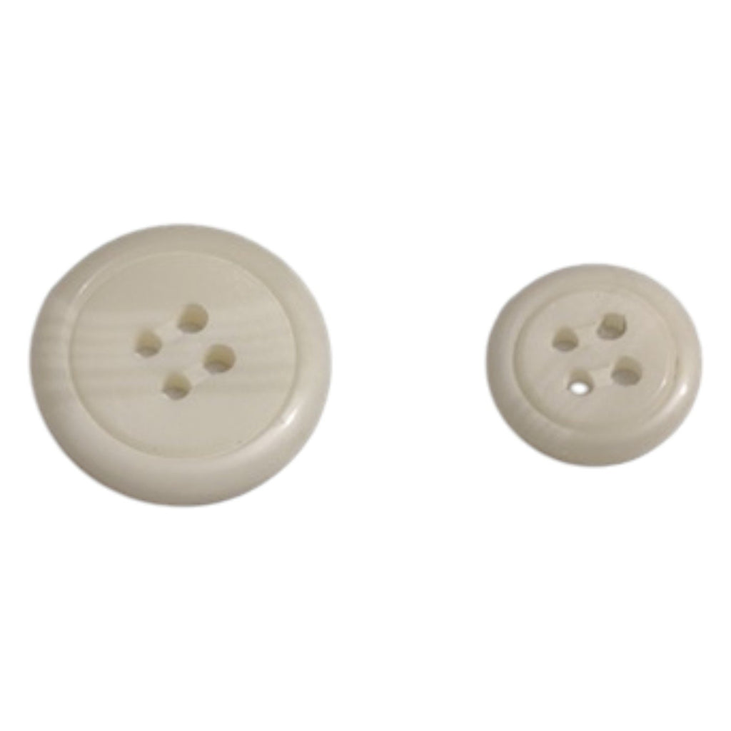 4-Hole Coat Buttons Plastic | Durable 6pc Pack