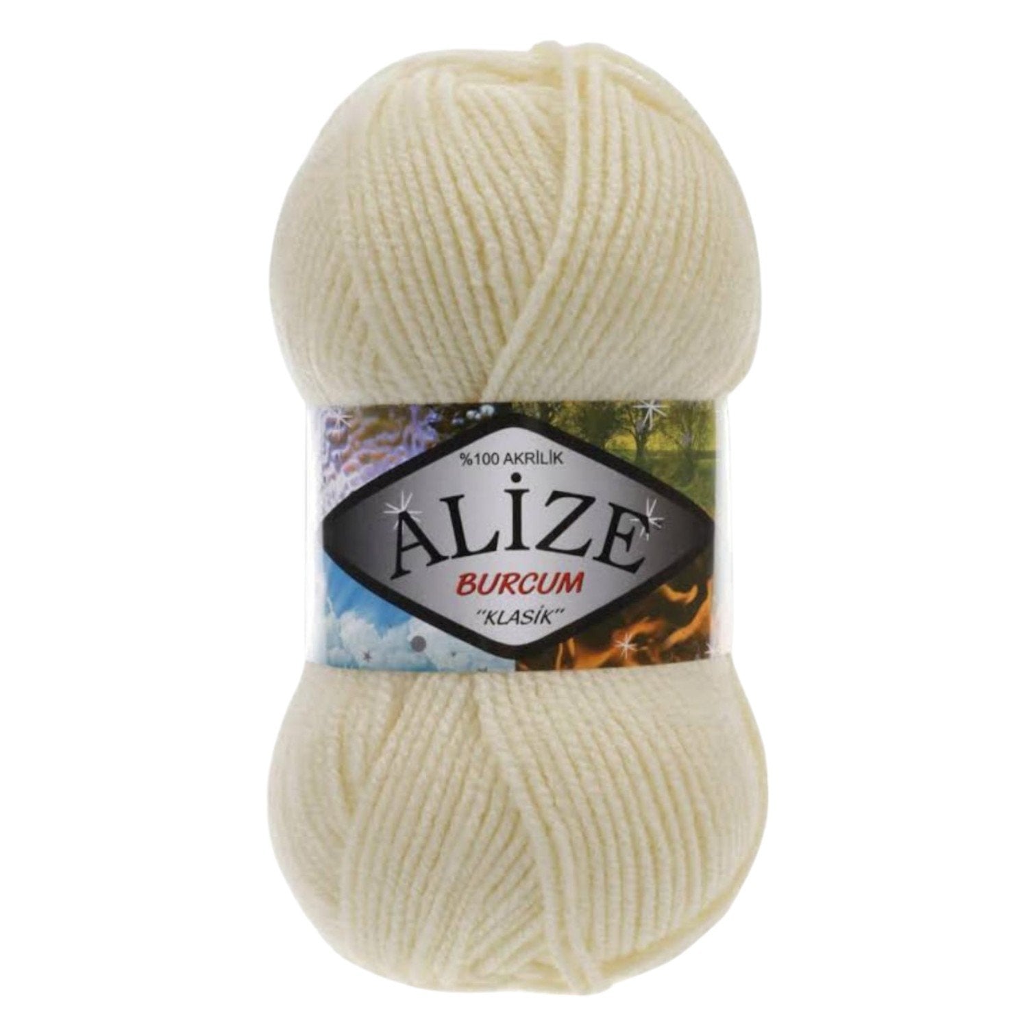Alize Burcum Klasik Yarn – 100% Acrylic, 100g Skein, 210m
