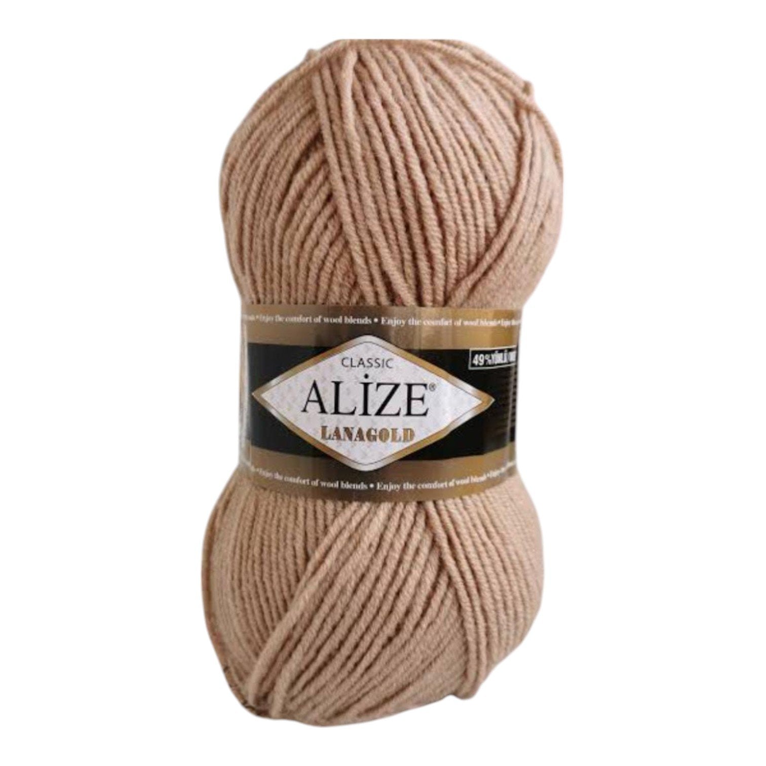 Alize Lanagold Wool Blend Yarn (49% Wool, 51% Acrylic)