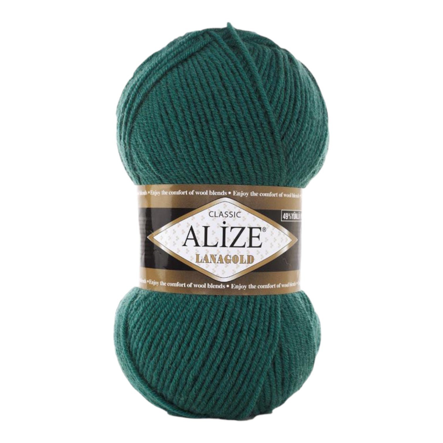 Alize Lanagold Wool Blend Yarn (49% Wool, 51% Acrylic)
