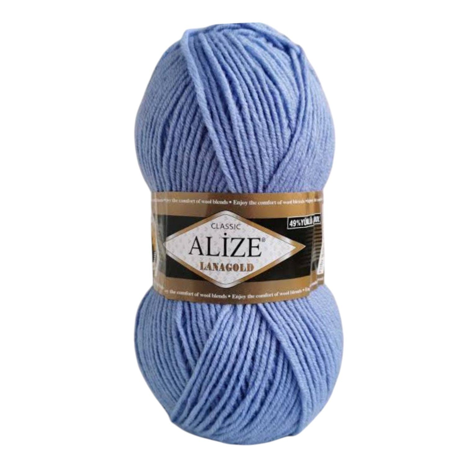 Alize Lanagold Wool Blend Yarn (49% Wool, 51% Acrylic)