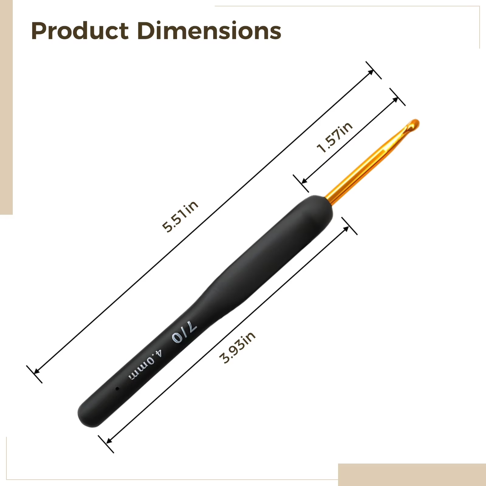 Crochet hook dimensions