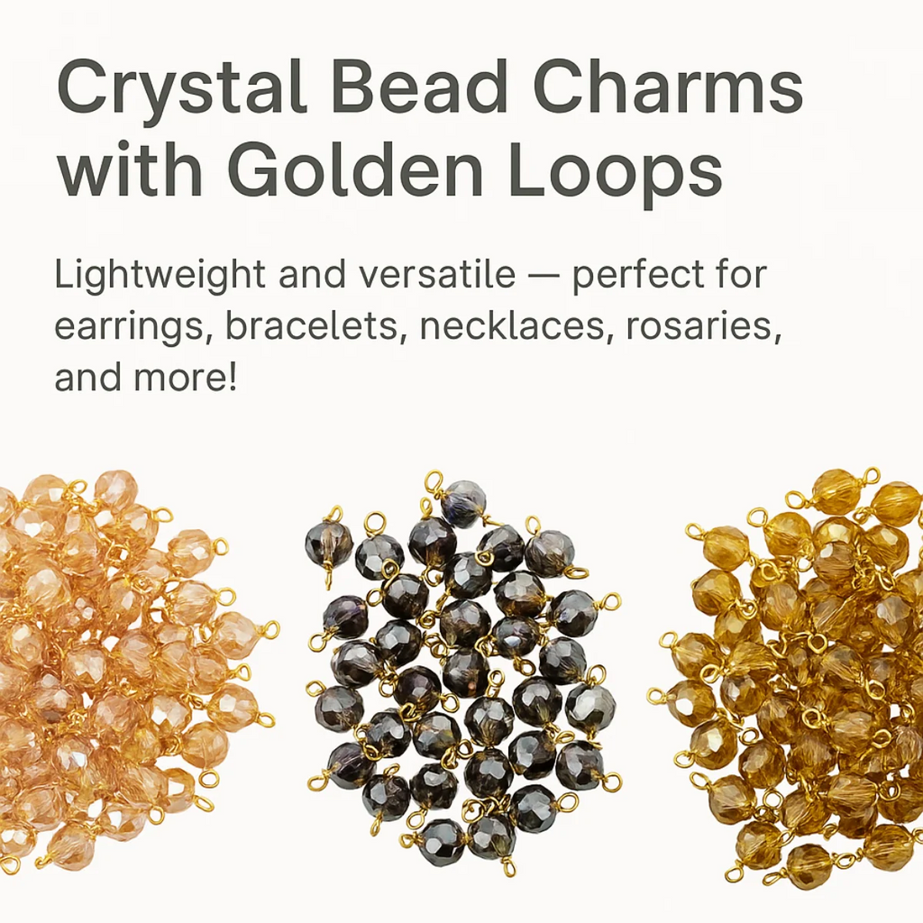 Crystal Wired Charms Set | Multicolor Beads for Jewelry DIY