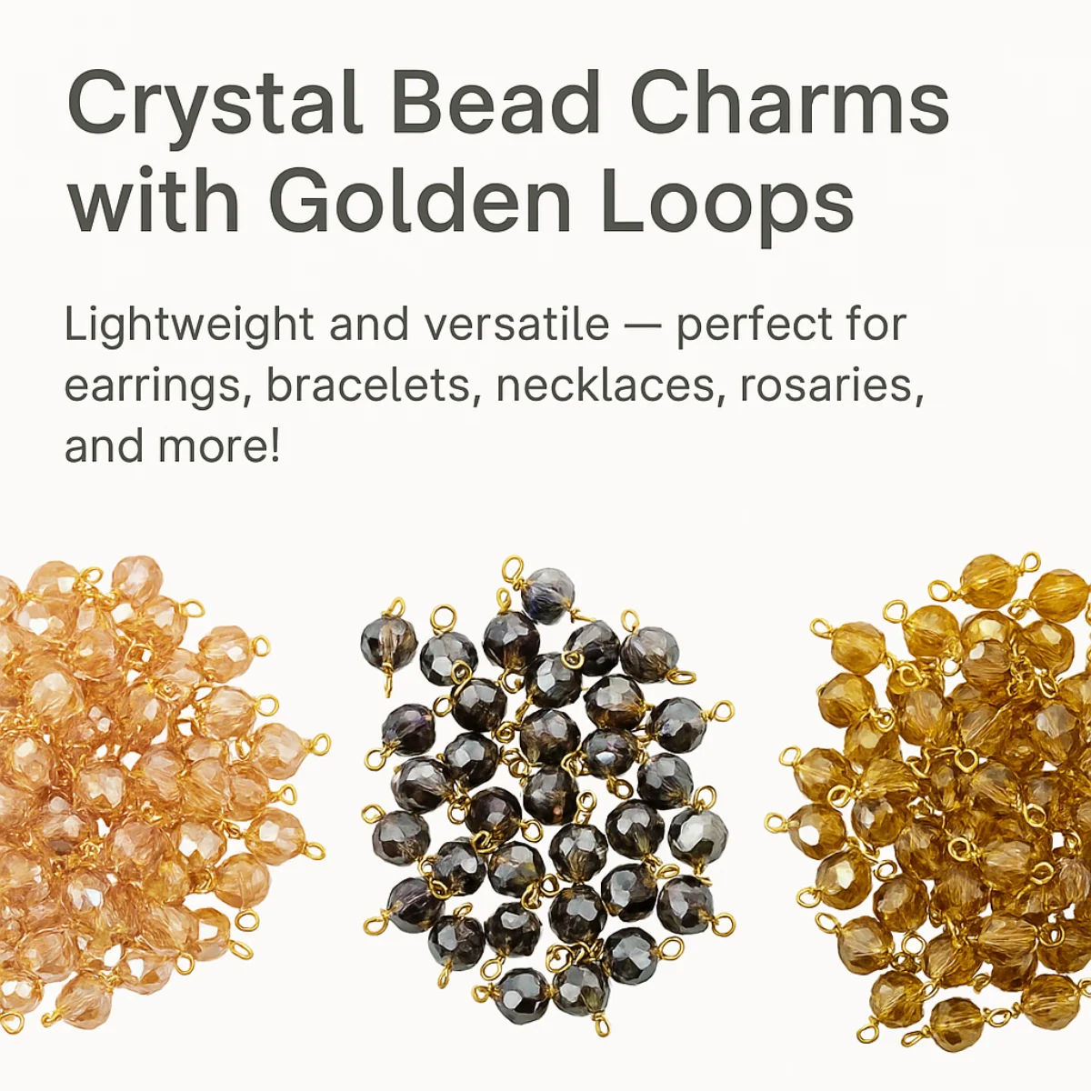 Crystal Wired Charms Set | Multicolor Beads for Jewelry DIY