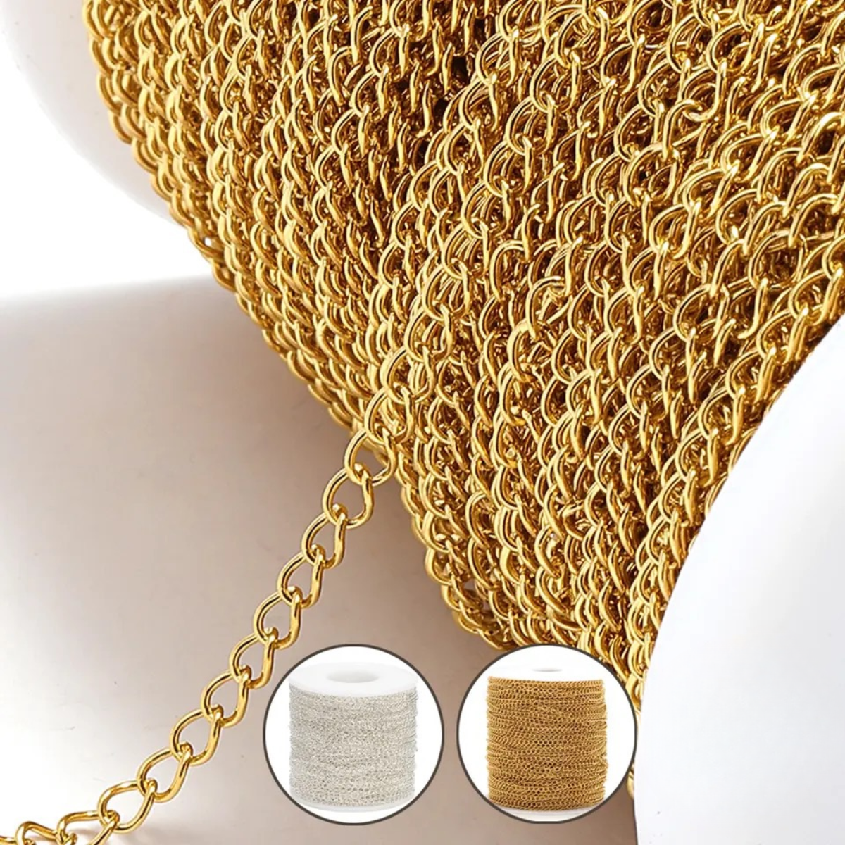Gold & Silver Chains 2.5yards