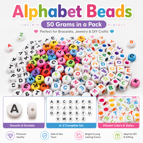 Alphabet Beads for Bracelets