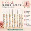 Stainless Steel 8pc Ergonomic Crochet Hook Set (2.5-6.0mm)
