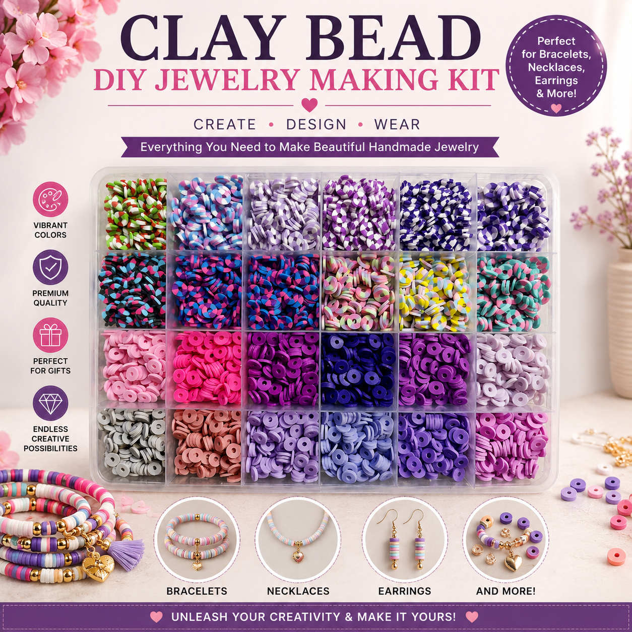 Clay Bead DIY Jewelry Making Kit
