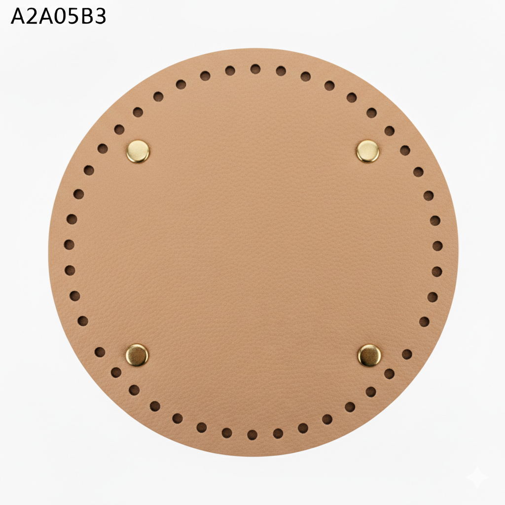 Premium Leather Bag Base Round Shaper | DIY Crochet Knit